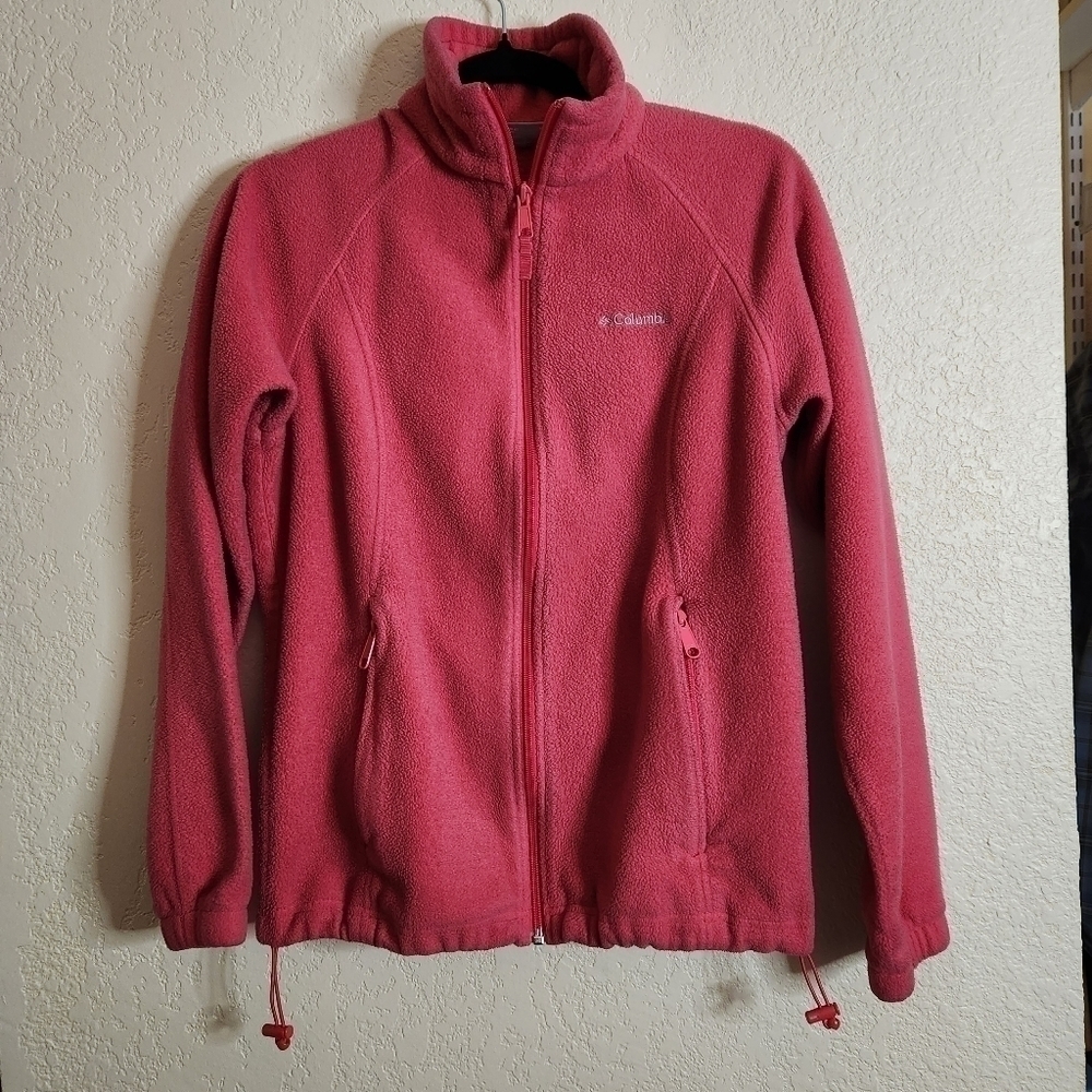 Womens Columbia Fleece Coral Pink Jacket sz Medium